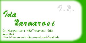 ida marmarosi business card